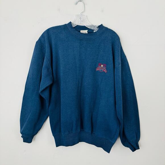 Bugle Boy Co Vintage Navy Blue Pullover Sweater Men’s Size L - Picture 1 of 8